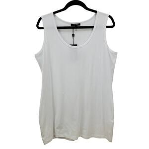 Yest Yemin Tank Top Womens Plus Size 16 White Neck Shirt Top Scoop Summer New